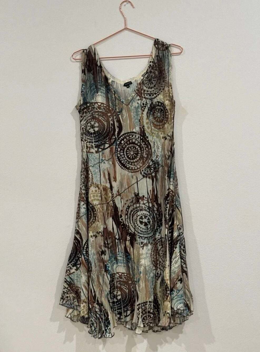 Komarov Sleeveless Pleated Midi Dress Size XL